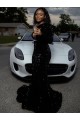 Velvet Sequin Long Sleeves One Shoulder Black Sheath Prom Dress Sudbury
