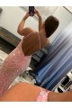 Velvet Sequin Sweep Train One Shoulder Sheath Prom Dress Sudbury