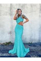 Velvet Sequin Sweep Train One Shoulder Mermaid Prom Dresses Sudbury