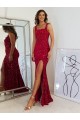 Velvet Sequin Long Square Neck Sheath Prom Dress Sudbury
