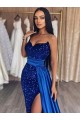 Velvet Sequin Sweep Train Sweetheart Sheath Prom Dresses Sudbury