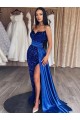 Velvet Sequin Sweep Train Sweetheart Sheath Prom Dresses Sudbury