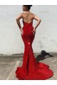 Velvet Sequin Court Train Sweetheart Mermaid Prom Dress / Evening Gown Sudbury