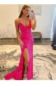 Velvet Sequin Sweep Train Long V-Neck Sheath Gowns Sudbury