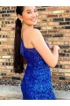Velvet Sequin Short One Shoulder Sheath Homecoming Dresses Sudbury