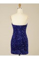 Velvet Sequin Short Sweetheart Sheath Prom Dress Sudbury
