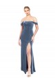 Stretch Velvet Long Off the Shoulder A-Line Prom Dress / Bridesmaid Dress Sudbury
