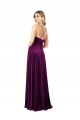Stretch Velvet Criss Cross Back Long Scoop Neck A-Line Formal Evening Gown / Prom Dress / Bridesmaid Dress Sudbury