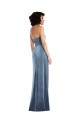 Stretch Velvet Low Back Long Strapless Sheath Formal Evening Gown / Prom Dress / Bridesmaid Dress Sudbury