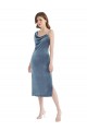 Stretch Velvet Long One Shoulder Sheath Semi Formal Evening Dress / Prom Dress / Bridesmaid Dress Sudbury