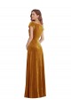 Stretch Velvet Long V-Neck Sheath Formal Evening Gown / Prom Dress / Bridesmaid Dress Sudbury