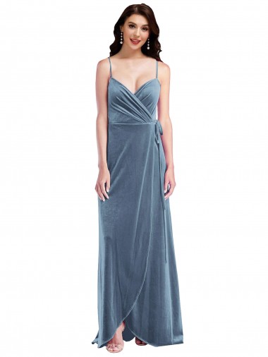 Stretch Velvet Low Back Long Sweetheart A-Line Semi Formal Evening Dress / Prom Dress / Bridesmaid Dress Sudbury