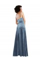 Stretch Velvet Criss Cross Open Back Long Cowl Neck Sheath Semi Formal Evening Dress / Prom Dress / Bridesmaid Dress Sudbury
