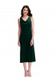 Stretch Velvet V-Back Midi Length Cowl Neck Sheath Evening Gown / Prom Dress / Bridesmaid Dress Sudbury