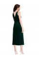 Stretch Velvet V-Back Midi Length Cowl Neck Sheath Evening Gown / Prom Dress / Bridesmaid Dress Sudbury