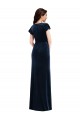 Stretch Velvet Long V-Neck A-Line Formal Dress / Bridesmaid Dress Sudbury
