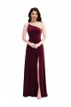Stretch Velvet Long One Shoulder Trumpet Black Tie Evening Dress / Prom Dress / Bridesmaid Dress Sudbury
