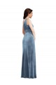 Stretch Velvet Long Off the Shoulder A-Line Bridesmaid Dress / Evening Dress Sudbury
