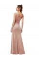 Stretch Velvet Long One Shoulder Pink Sheath Black Tie Evening Gown / Prom Dress / Bridesmaid Dress Sudbury