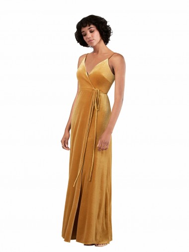 Stretch Velvet V-Back Long V-Neck Column Black Tie Evening Gown / Prom Dress / Bridesmaid Dress Sudbury