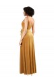 Stretch Velvet V-Back Long V-Neck Column Black Tie Evening Gown / Prom Dress / Bridesmaid Dress Sudbury