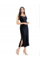 Stretch Velvet Low Back Midi Length Cowl Neck Column Formal Evening Gown / Prom Dress / Bridesmaid Dress Sudbury