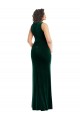 Stretch Velvet Long Square Neck Trumpet Semi Formal Evening Dress / Prom Dress / Bridesmaid Dress Sudbury