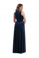 Stretch Velvet Long V-Neck Sheath Formal Plus Size Evening Gown / Prom Dress / Bridesmaid Dress Sudbury