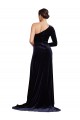 Stretch Velvet Sweep Train One Shoulder A-Line Formal Evening Gown / Prom Dress / Bridesmaid Dress Sudbury