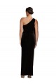 Stretch Velvet Long One Shoulder Sheath Formal Evening Gown / Prom Dress / Bridesmaid Dress Sudbury