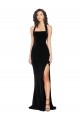 Stretch Velvet Low Back Long Halter Neck Sheath Semi Formal Evening Dress / Prom Dress / Bridesmaid Dress Sudbury